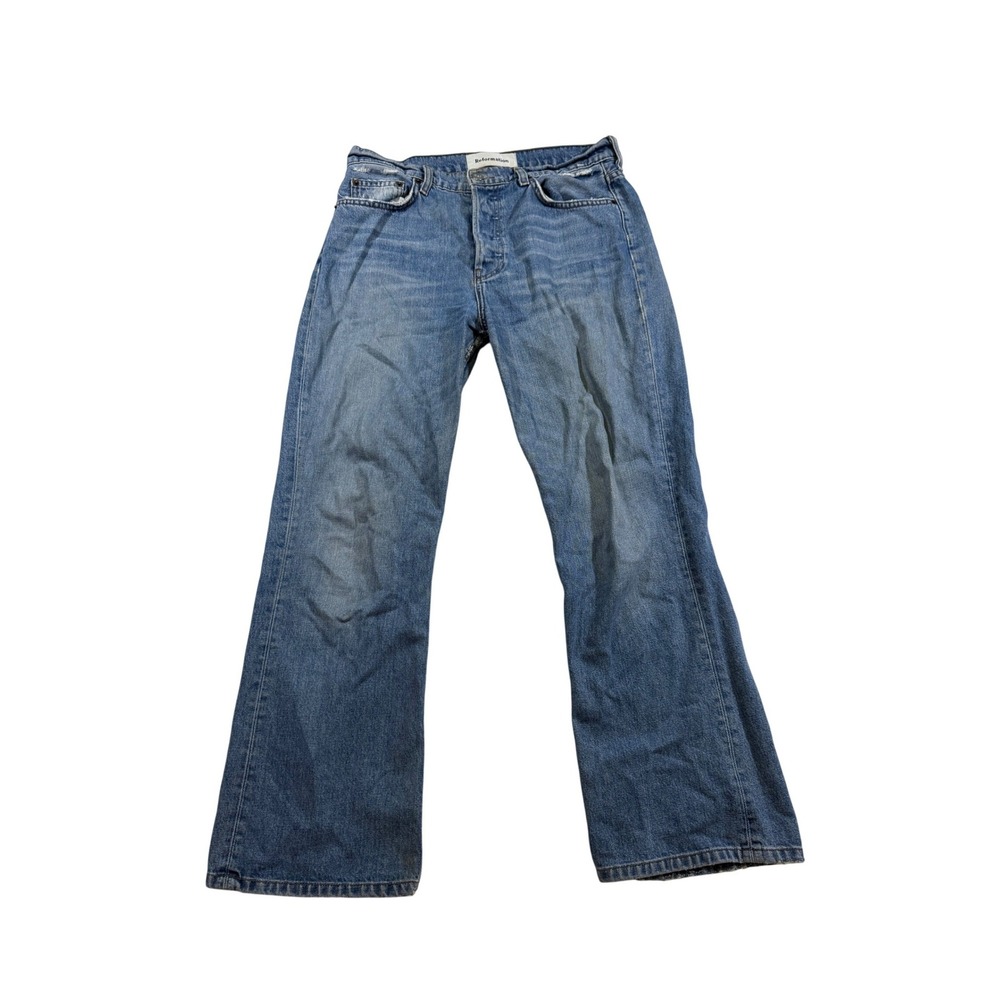Reformation Wide Leg Jeans High Rise Casual Minimalist Streetwear Grunge 29 READ